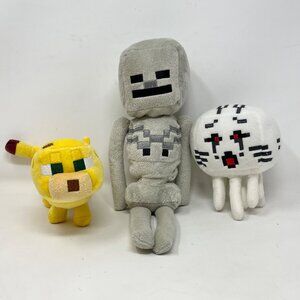 Minecraft Mojang Stuffed Plush Trio -‎ Skeleton, Ghost and Ocelot